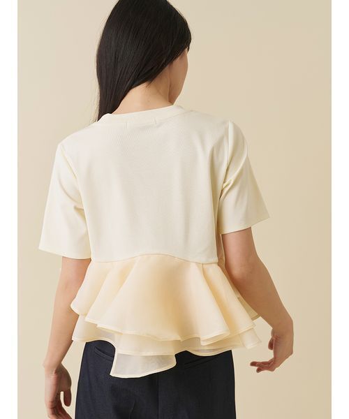 SNIDEL（スナイデル） tシャツ ドッキングペプラムカットプルオーバー