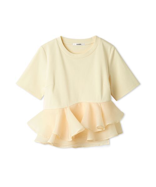 SNIDEL（スナイデル） tシャツ ドッキングペプラムカットプルオーバー