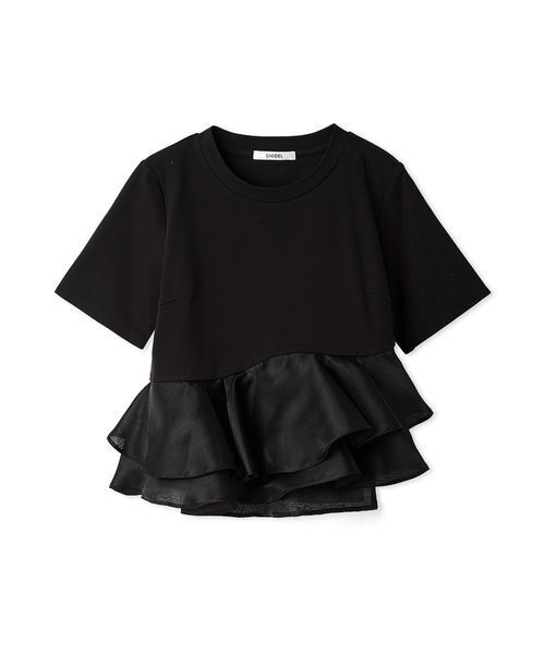 SNIDEL（スナイデル） tシャツ ドッキングペプラムカットプルオーバー
