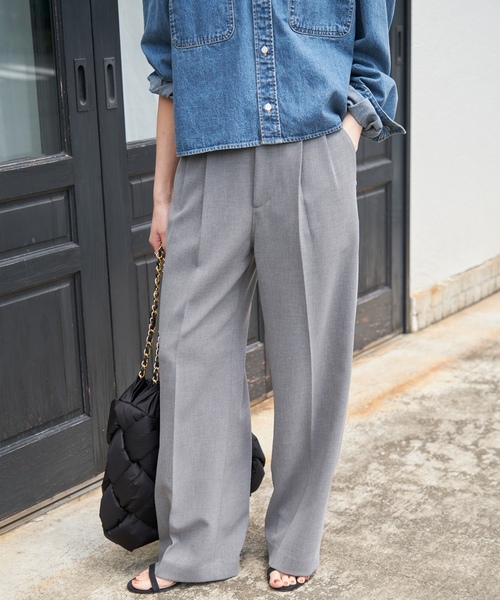 「Spick & Span」 パンツ 36 グレー レディース_画像2