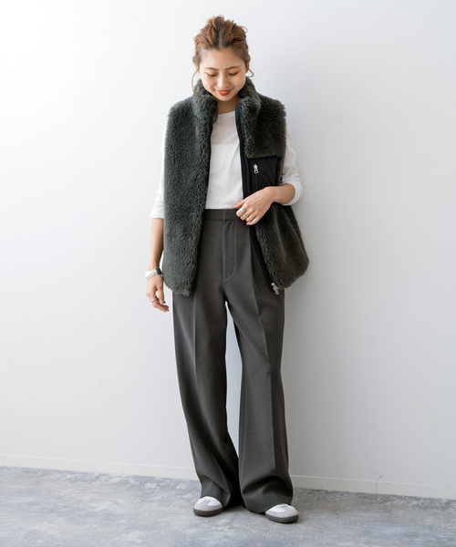 「Spick & Span」 パンツ 36 グレー レディース_画像3