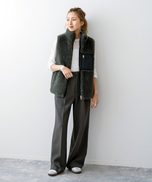 「Spick & Span」 パンツ 36 グレー レディース_画像4