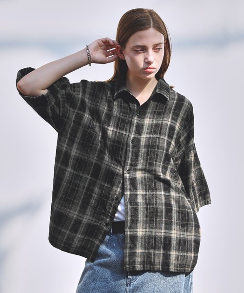 「ROCHEM」 半袖シャツ L グレー メンズ_画像5