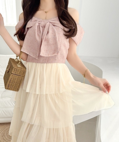 「mily bilet」 ノースリーブワンピース X-LARGE アイボリー レディース_画像8