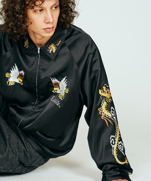 米軍 スーベニア ツアー ジャケット 沖縄 日本 和柄 THRIFTY LOOK ブルゾン アウター THRIFTY LOOK / スリフティールック
