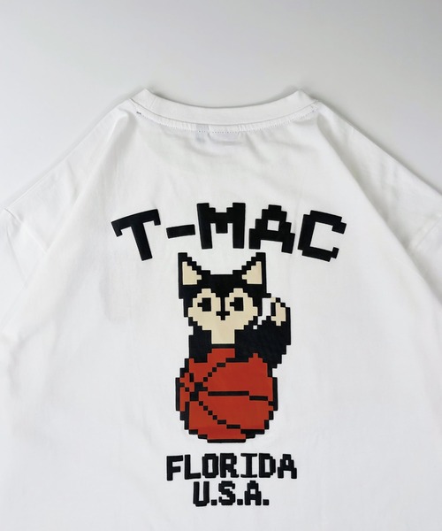 T-MAC OUTING tシャツ 「T-MAC」コットン天竺 バスケキツネピクセル