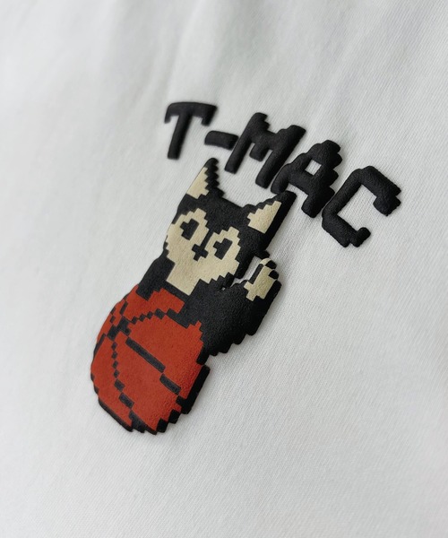 T-MAC OUTING tシャツ 「T-MAC」コットン天竺 バスケキツネピクセル