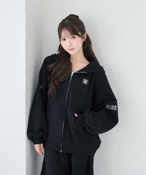 【タグ付き】 Rosé Muse ロゼミューズ　パーカー Rose Muse（ロゼミューズ） パーカー Logo embroidery zip parker