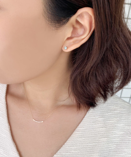 TAKE-UP（テイクアップ） ピアス K18ブルートパーズ セカンドピアス 