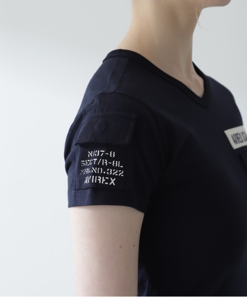 AVIREX tシャツ 「WEB限定」ファティーグVネックティーシャツ