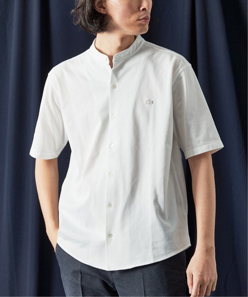 【LACOSTE / ラコステ】エディフィス別注 バンドカラー フル　ポロシャツ LACOSTE（ラコステ） ポロシャツ 半袖 「LACOSTE / ラコステ」別注