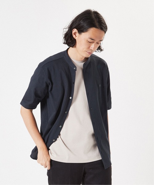 ポロシャツ 【LACOSTE / ラコステ】別注 バンドカラー フルオープン ポロシャツ 【LACOSTE / ラコステ】別注 バンドカラー フルオープン