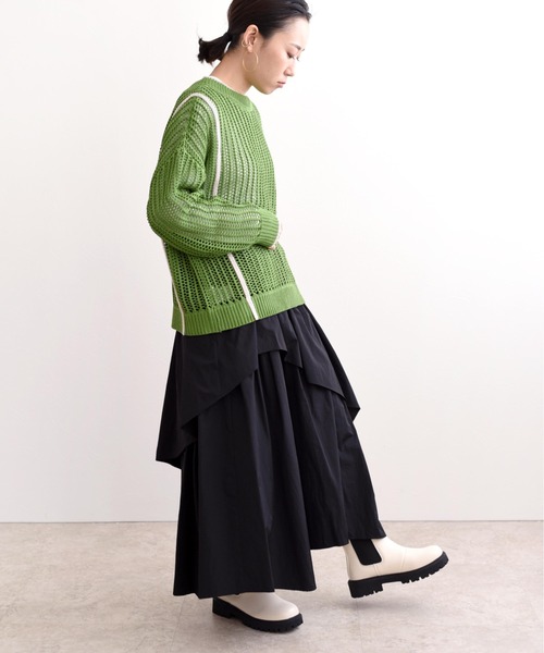 LHELBIE - メッシュブルゾン  カーディガン LHELBIE カーディガン メッシュニットカーデ : ZOZOTOWN Yahoo