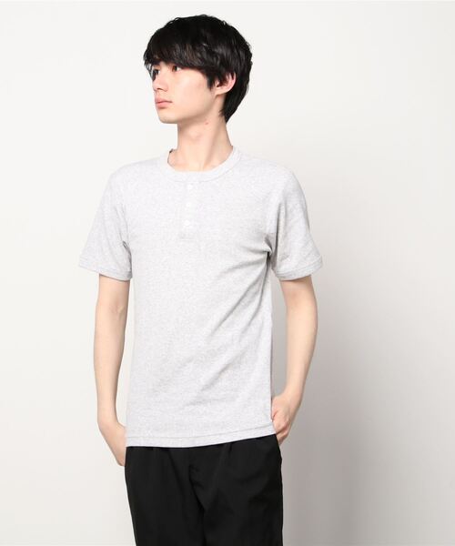 Hanes（ヘインズ） ヘンリーネック tシャツ ビービーリブヘンリー 