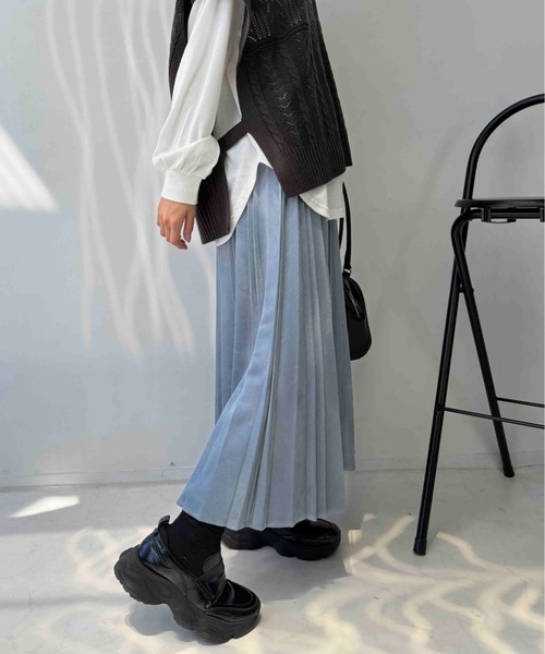 AS KNOW AS（アズノゥアズ） ロング スカート変形アコーディオン