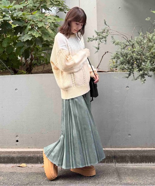 AS KNOW AS（アズノゥアズ） ロング スカート変形アコーディオン