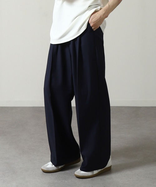 Nilway（ニルウェイ） スラックス TR2タックワイドストレートパンツ