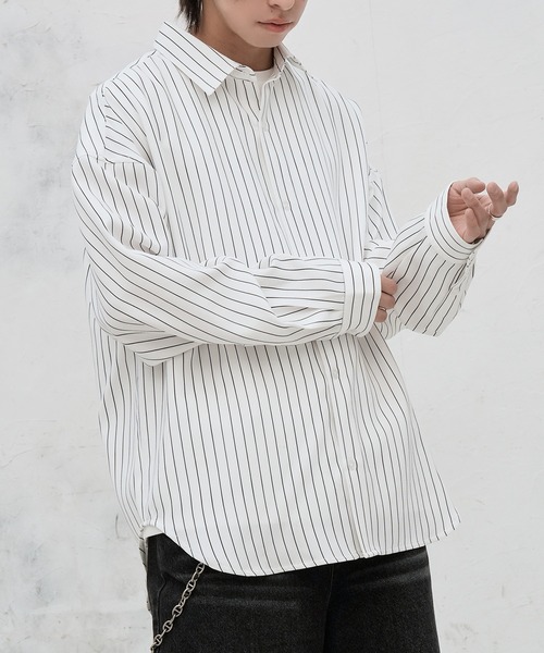 TWILL ツイル 3wayドレープネックシャツ ホワイト 11回再販](ORIGINAL) 3ウェイドレープネックTシャツ | ファッション
