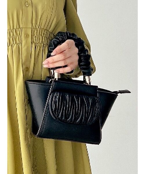 RESEXXY バッグ ハンドバッグ ウェーブキルティングギャザーバッグ  