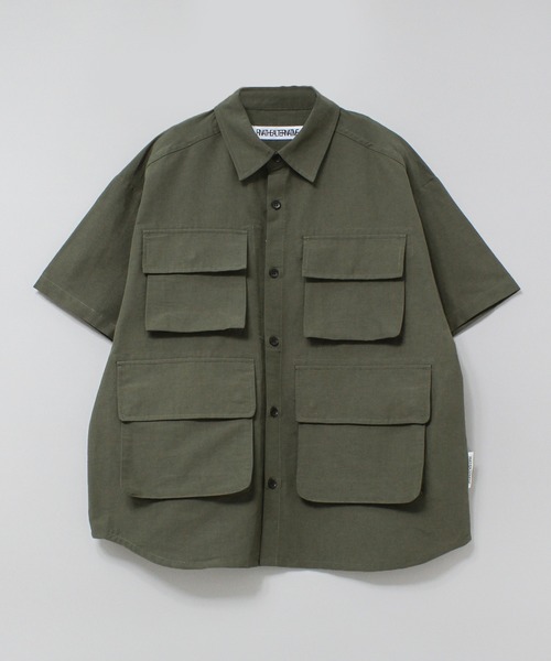 ブラウス シャツ B2784 メニポケワークシャツ レディース