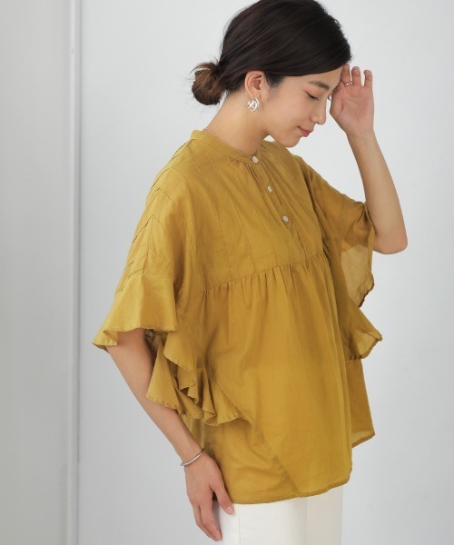 シャツ ブラウス 袖フリルブラウス レディース : 75712221 : ZOZOTOWN 