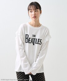 古着バンドtシャツ フリルリメイクビートルズグランジトップス