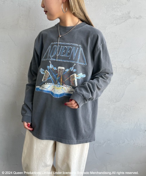 tシャツ 「YERY 4月号掲載」「GOOD ROCK SPEED/グッドロックスピード」 別注 QUEEN ロゴプリントロンT レディース メンズ GOOD ROCK SPEED tシャツ 「YERY 4月号掲載」「GOOD SPEED