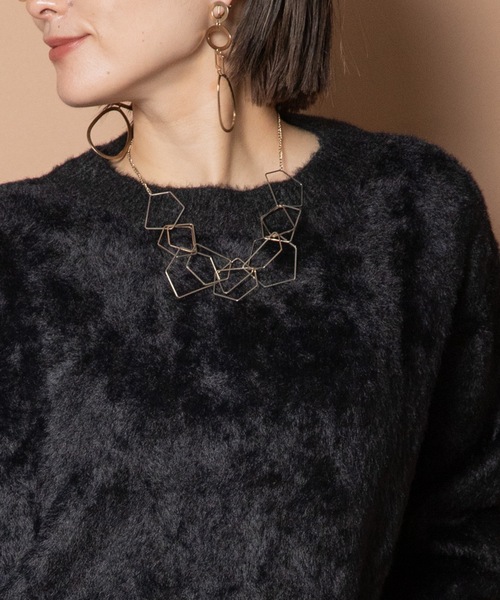 ニット セーター ラッセルヤーンショートニット レディース SLOBE IENA｜ラッセルヤーンショートニット | Rakuten Fashion