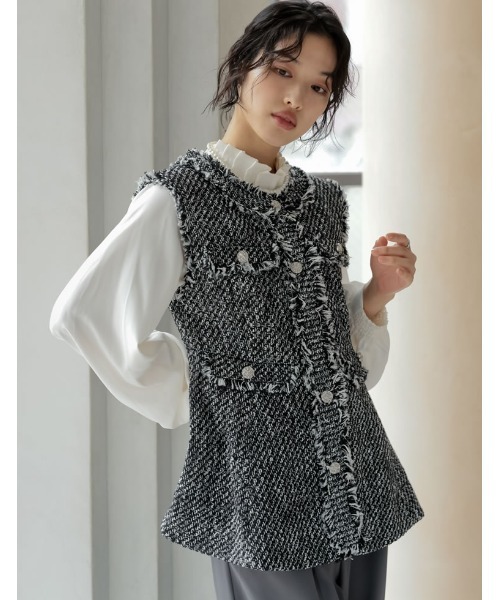 Re:EDIT（リエディ） ベスト ジレ 「入卒式 セレモニー」ツイード