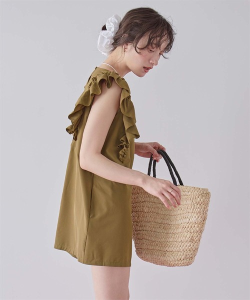 SEA DRESS（シードレス） 水着 ショルダーフリルオールインワン