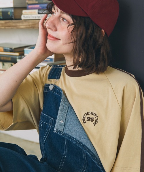 【LIFEWORK】ナンバリング 半袖 Tシャツ tシャツ Tシャツ ナンバリングロゴ刺繍 ラグランライン半袖T