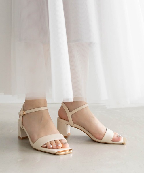 RANDA｜メタルリング ストラップサンダル | Rakuten Fashion