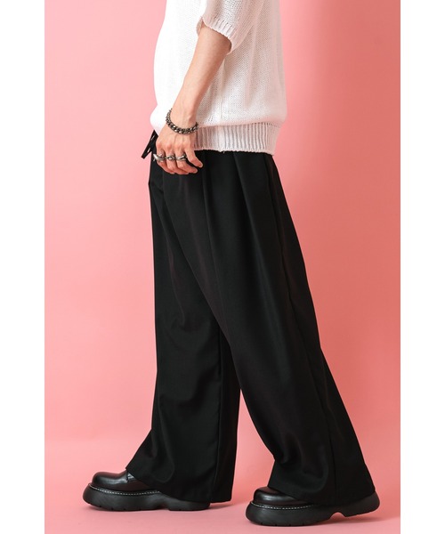 スラックス a.p.o.v. ロングコードベルトワイドラップパンツ メンズ