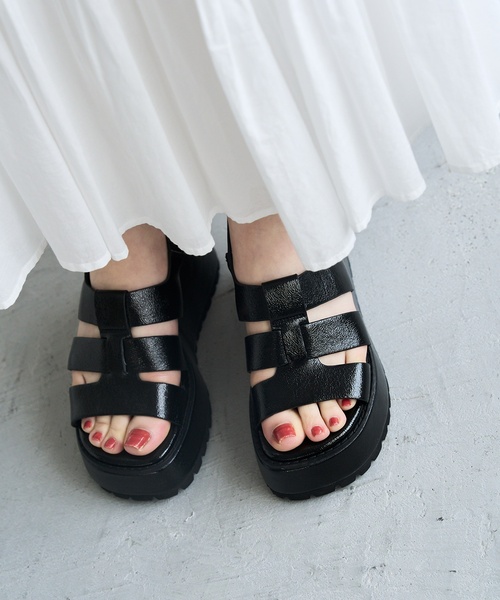 サンダル KARIN TAKUBO×LE TALON7.5cmグルカサンダル レディース 