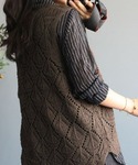 ベスト ジレ ロングシーズン大活躍Vネックダイ...の詳細画像3