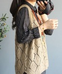 ベスト ジレ ロングシーズン大活躍Vネックダイ...の詳細画像4