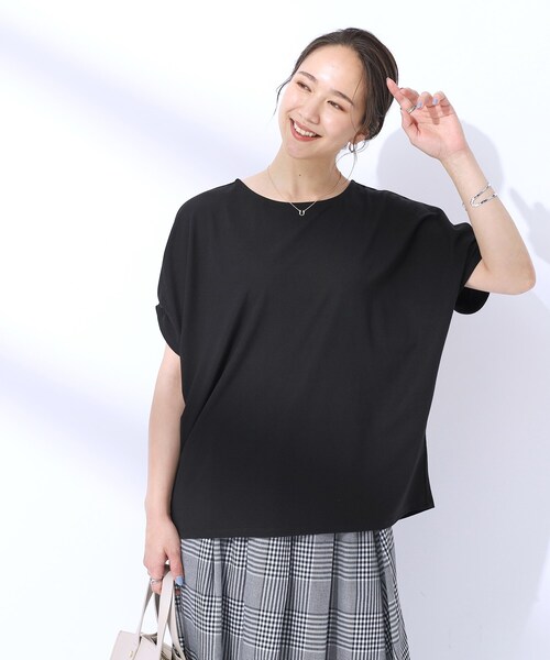 DRESKIP tシャツ 「UV」大人のための お袖ツイストトップス レディース