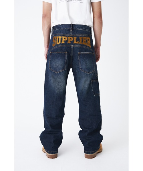 supplier デニム SUPPLIER ジーンズ デニムパンツ｜Back Logo Double Knee Denim