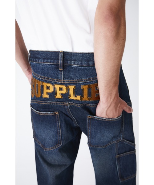 supplier デニム SUPPLIER ジーンズ デニムパンツ｜Back Logo Double Knee Denim