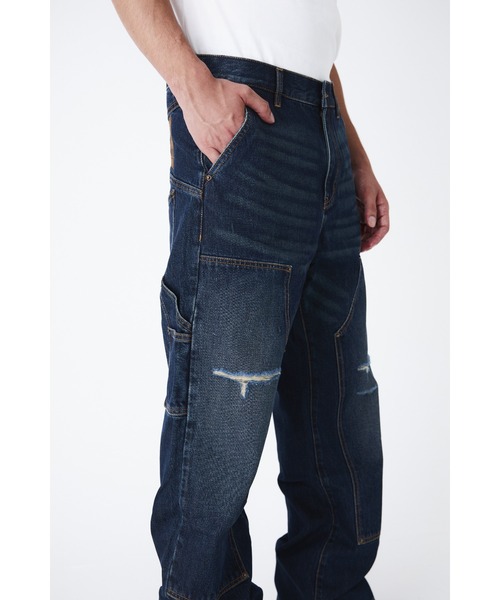 supplier デニム SUPPLIER ジーンズ デニムパンツ｜Back Logo Double Knee Denim