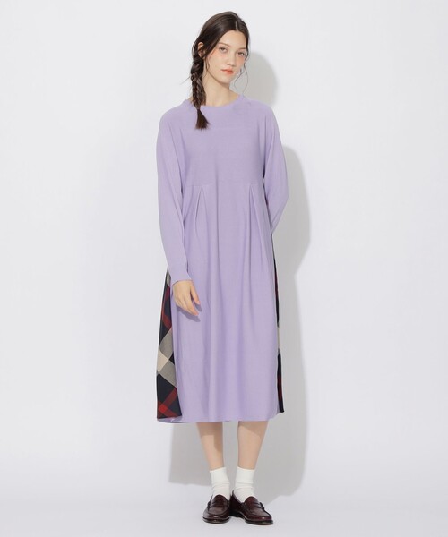 クレストブリッジ  ワンピース セール】クレストブリッジチェックライトクロッシングツイル切替