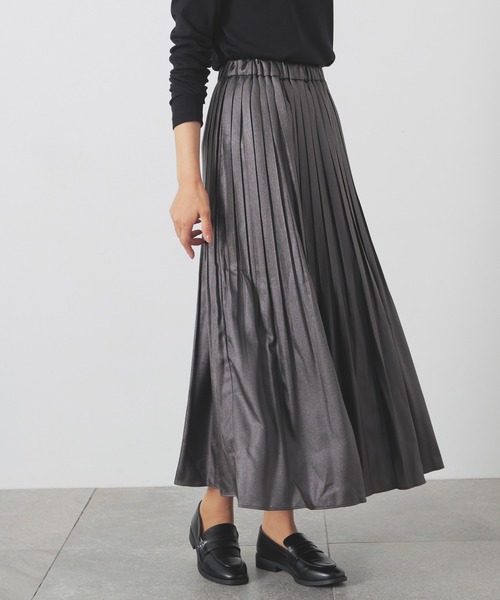 GLACIER lusso（グラシアルッソ） スカート サテンプリーツスカート