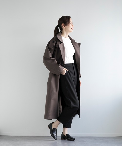 ロング トレンチコート S〜2XL ウール ダブルブレスト DECADE CLASSIC トレンチコート コート 「DECADE CLASSIC