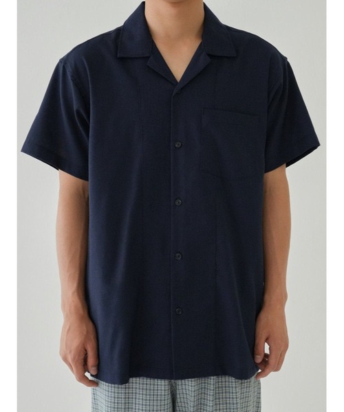 メンズ チェック柄シャツ オープンカラーシャツ 開襟シャツa1150 Bargiee シャツ オープンカラー 開襟シャツ 半袖 ユニセックス