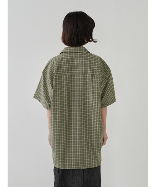 AURALEE 半袖シャツ UNITEDARROWS別注 グレー系チェック シャツ / ブラウス（グレー）｜ユナイテッドアローズ公式通販