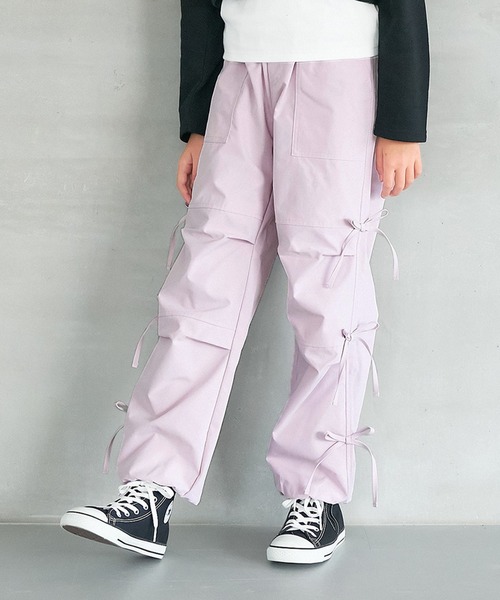 coca パンツ キッズ リボンパラシュートパンツ 子供服 女の子