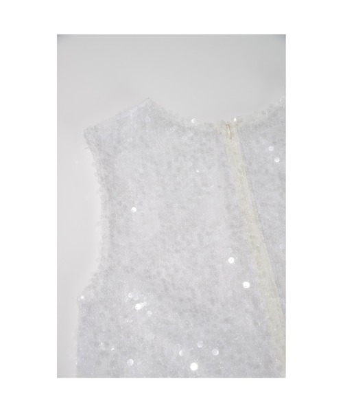 【Mac Duggal】スパンコール ノースリーブ サイドスリットガウン ドレス Side slit dress/サイドスリットノースリーブドレス