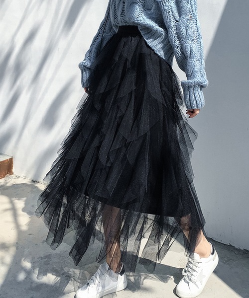 スカート Eaphi TULLE LACE SKIRT メールエシエルPTスカート[品番：IGAW0006388]｜axes femme