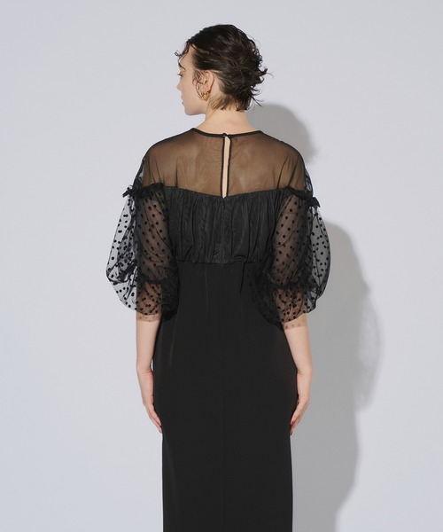 ANDRESD ドレス flocky dot one piece フロッキードット