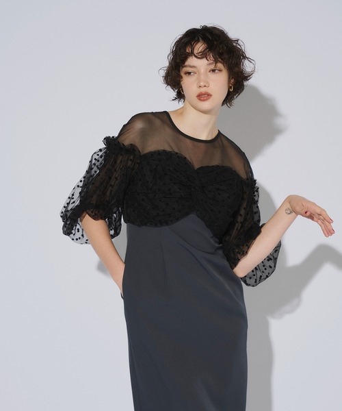 ANDRESD ドレス flocky dot one piece レディース : ZOZOTOWN Yahoo!店 